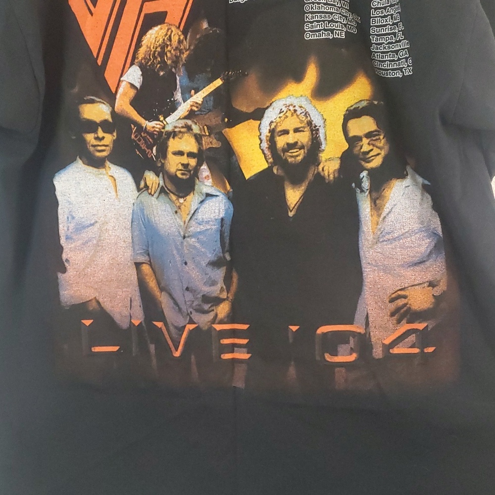 Vintage Y2K Van Halen Tour T-Shirt Size XL Mens Flames Graphic - Picture 6 of 8